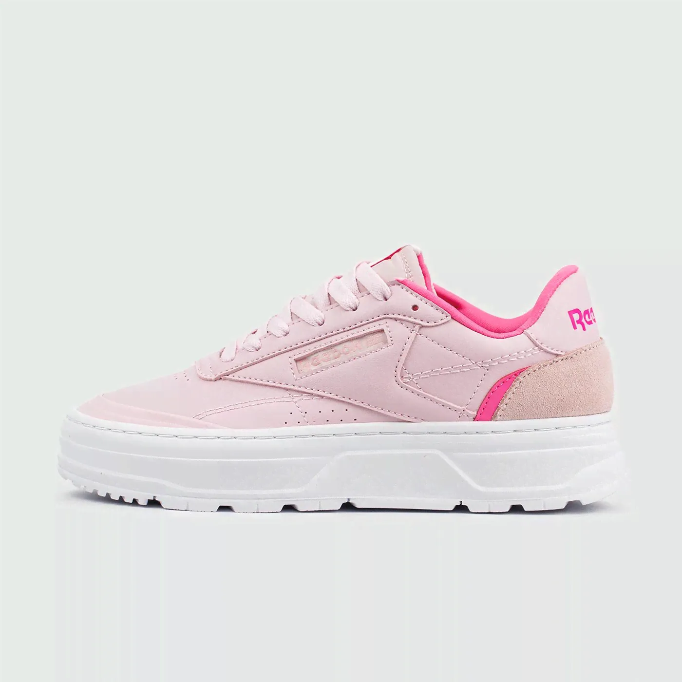 Кеды Reebok Club C Double Geo Pink / White