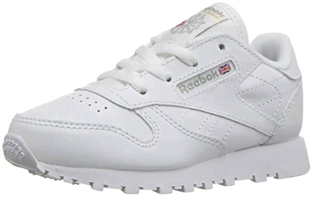 Кроссовки Reebok Infant/Toddler Classic Leather Sneaker,White/Light Grey,8 M US Toddler