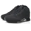 Зимние Reebok Classic Leather Mid Black With Fur