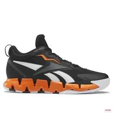 Кроссовки Reebok Zig Encore GW2230, повседневные, полнота 10, воздухопроницаемые, высокие, нескользящая подошва, размер 9US, черный, оранжевый