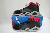 New Reebok KAMIKAZE III MID NC Mens Basketball Sneakers Black/Grey/Red J82831