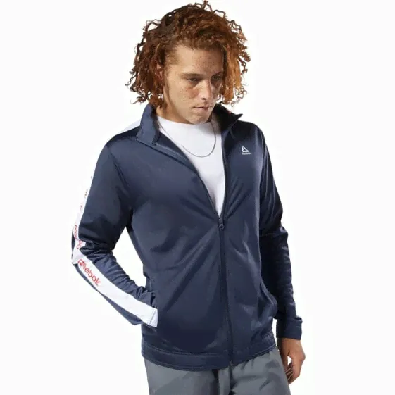 Мужская спортивная куртка Reebok Essentials Linear Logo Темно-синий-2