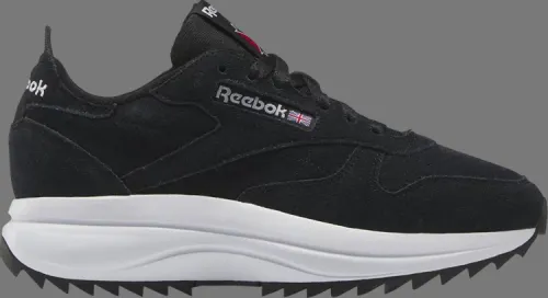 Кроссовки wmns classic leather sp extra 'black white' Reebok, черный