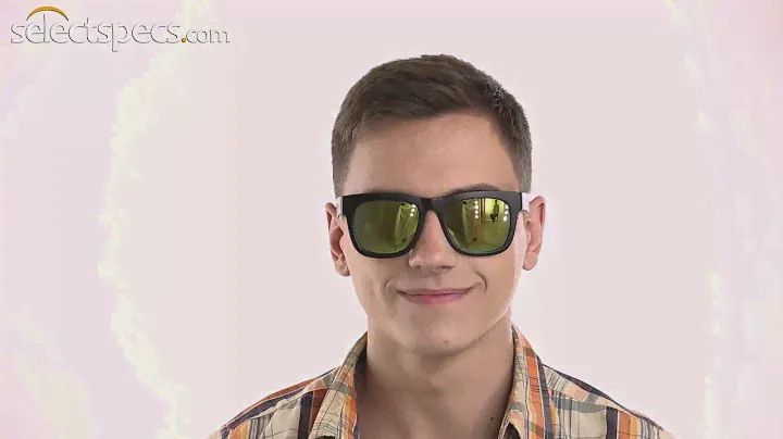 Wayfarer-style Mirrored Sunglasses for Men - Savannah 9199 (Matte Black)