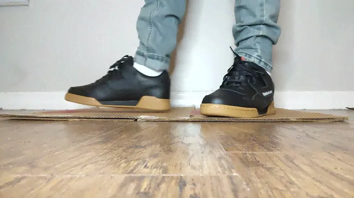 Reebok Workout plus black gum on feet