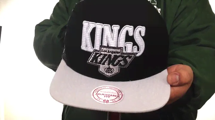 Kings 'LASER-STITCH SNAPBACK' Black-Grey Hat by Mitchell & Ness