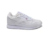 reebok classic leather all white fur