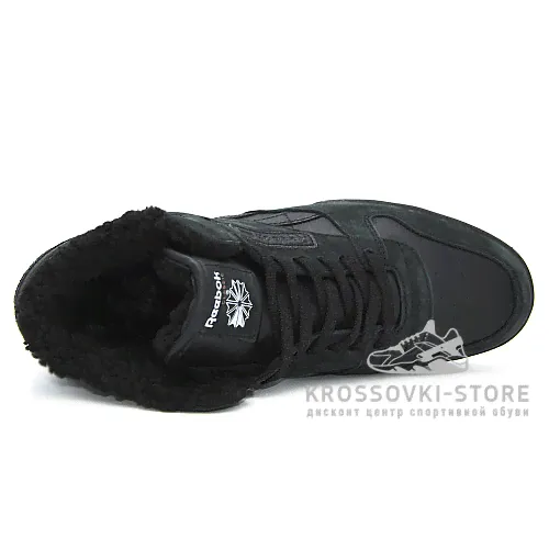 Зимние Reebok Classic Exertion Mid Black/Dark Green With Fur-3