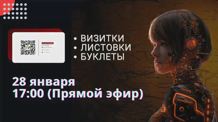 Новые возможности! Генерация визиток, QR, буклетов прямо в приложении...