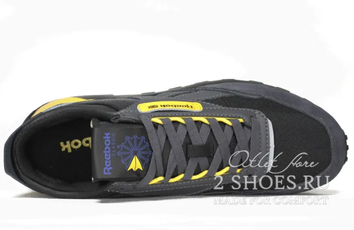 Кроссовки Reebok Classic Leather Legacy Grey Yellow-0