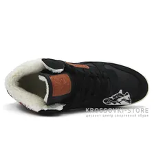 Зимние Reebok Classic Exertion Mid Black/Brown/White With Fur