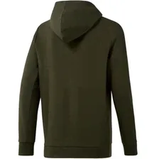 Мужское худи с капюшоном спортивное зеленое с логотипом Reebok Doubleknit Hoodie M DW7396