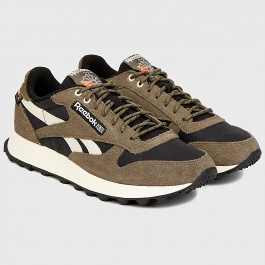 Кроссовки Reebok Classic Leather Winterized Core Black/Green/Stacker-1