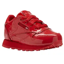 Тапочки и чешки Reebok Unisex Baby Classic Leather Patent Sneaker, Rot (Primal Red), 17 EU