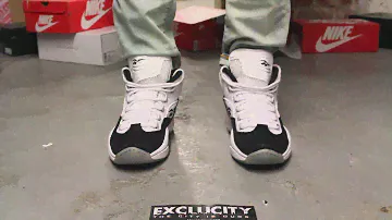 Reebok Question Mid "White/ Black" On-feet Video at Exclucity