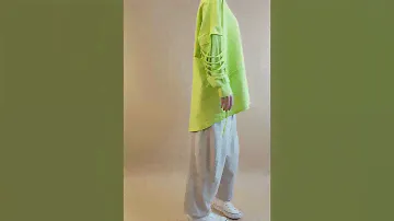 Made in Italy Moxie Cre Sweatshirt Top Lime #madeinitaly #fashionstyle #lookoftheday
