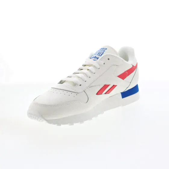 Кроссовки мужские Reebok Classic Leather Chalk Vector Red Vector Blue-1