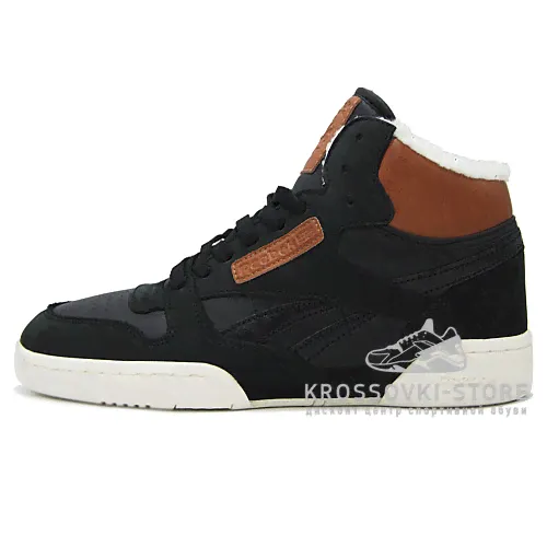 Зимние Reebok Classic Exertion Mid Black/Brown/White With Fur-2