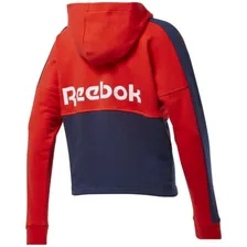 Женская толстовка на молнии с капюшоном красный Reebok