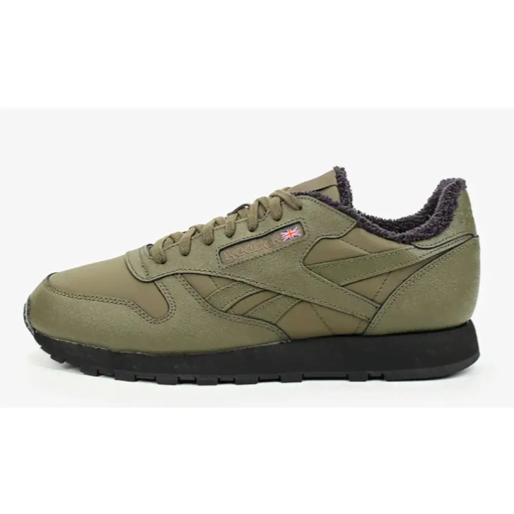 Reebok Classic Зеленые замша (Зимние с мехом)-2