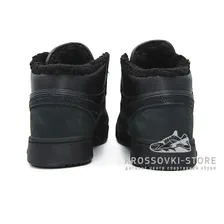 Зимние Reebok Classic Exertion Mid Black/Dark Green With Fur