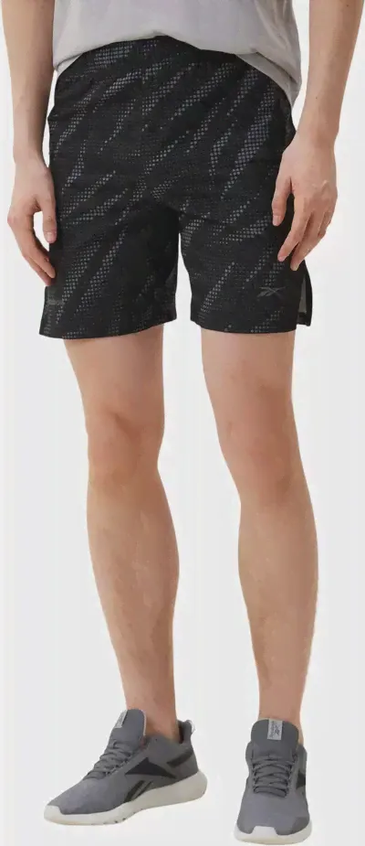 Спортивные шорты мужские Reebok Speed Short 4.0 Gfx черные L 100075610 (чёрный, lpn26439689)