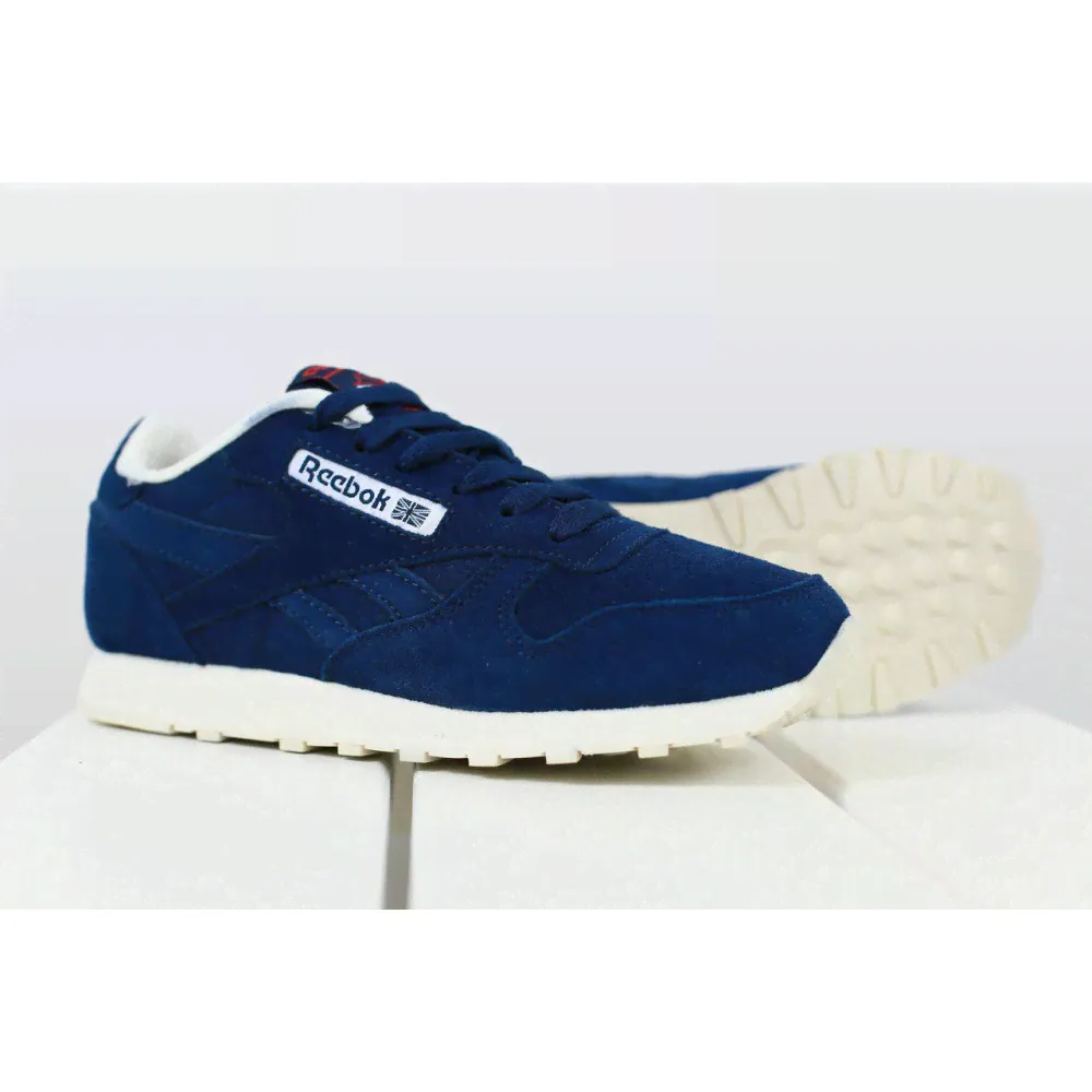 Reebok Classic (Синие с белым) Замша-0