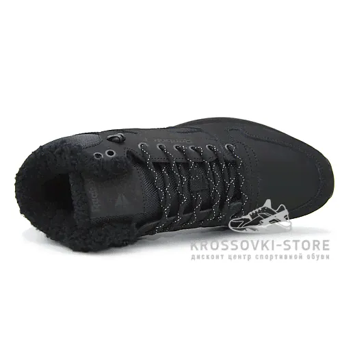 Зимние Reebok Classic Leather Mid Black With Fur-2