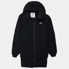 Мужской пуховик Reebok OW DMX Long Down чёрный, Размер S, Черный, OW DMX Long Down