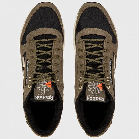 Кроссовки Reebok Classic Leather Winterized Core Black/Green/Stacker-0