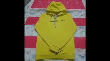 Reebok Fleece Pullover Hoodie For Men-Yellow with Navy Embroidery-BE13201