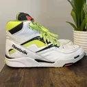 Reebok Twilight Zone Pump White Neon Green Basketball Shoes J10323 Men Size 12