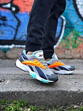 Кроссовки мужские Reebok INTV 96 серые, Рибок, натуральная кожа, дышащий материал, прошиты. Код Z-2130 44