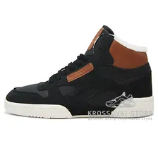 Зимние Reebok Classic Exertion Mid Black/Brown/White With Fur