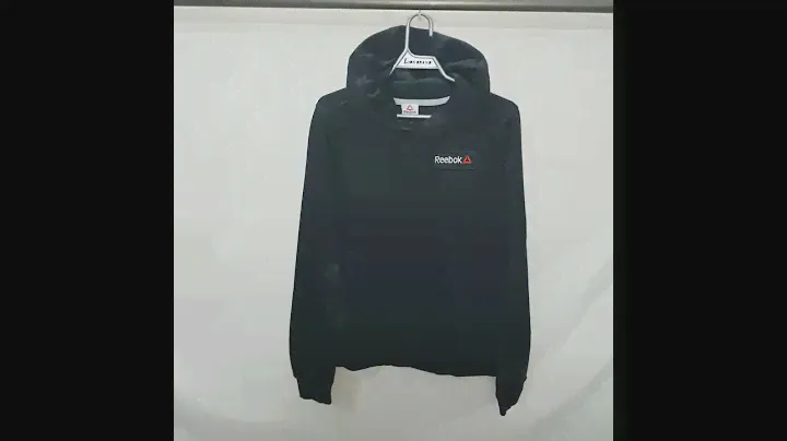 Reebok Fleece Funnel Neck Pullover Hoodie For Men-Black With White Embroidery-SP4113