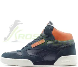 Reebok Classic Leather High с мехом Blue