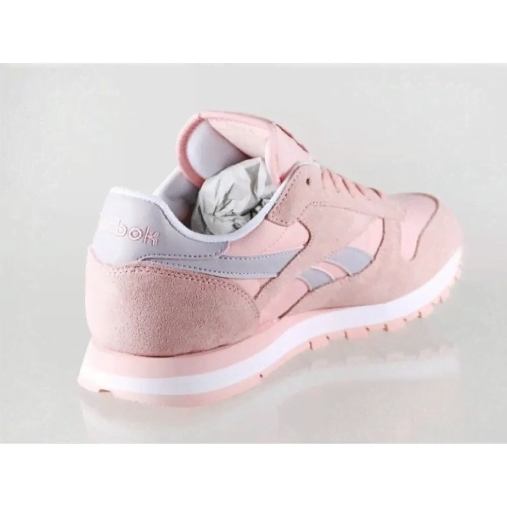 Reebok Classic (Розовый с серым) Замша-2