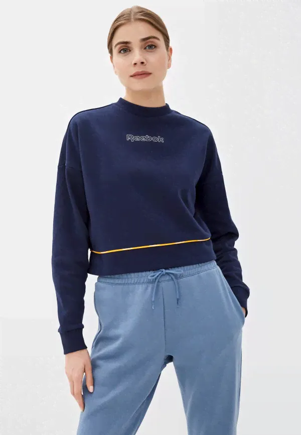 Свитшот Reebok, Синий, PIPING PACK CREWNECK-1