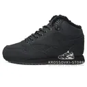 Зимние Reebok Classic Leather Mid Black With Fur