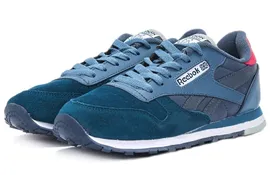 Reebok Classic синие с зелеными (35-39)