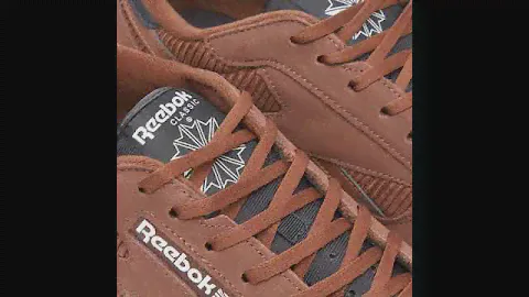 Reebok Classic Leather Cord colourway Brush Brown, Core Black, Chalk