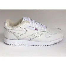 Reebok Classic Белые кожа (Зимние с мехом)