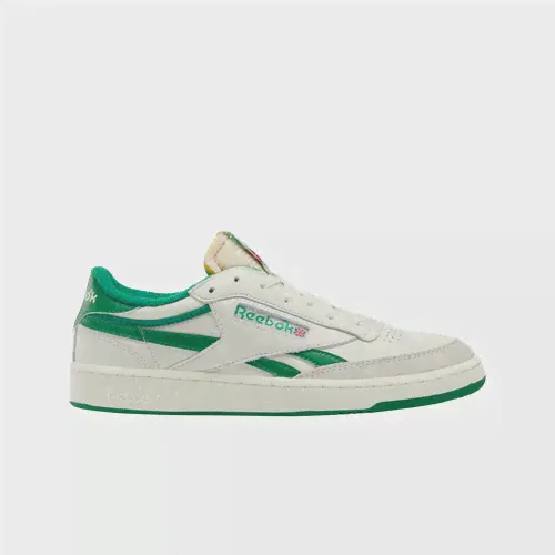 Кеды Reebok Club C Revenge Vintage, размер 7 US, белый, зеленый