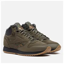 Мужские кроссовки Reebok Classic Leather Mid Ripple зелёный EU